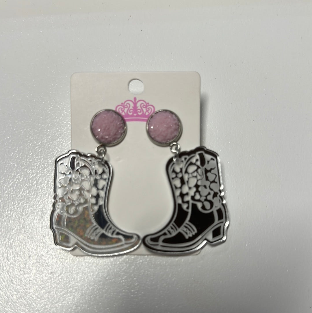 Mirror Boot Earrings